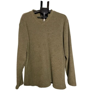 Axcess Men’s Green Cotton Pullover Sweater XXL V-Neck Winter Layer Grab It Fast! - Picture 1 of 7