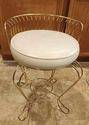 Sillas de tocador vintage Wythe Upholstery Co. New York MCM Foto 1 de 4