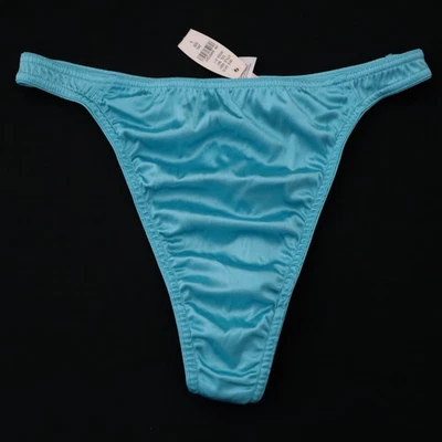 NEW Victoria's Secret VINTAGE Second Skin Satin Thong Panty LARGE - Image 1 of 4