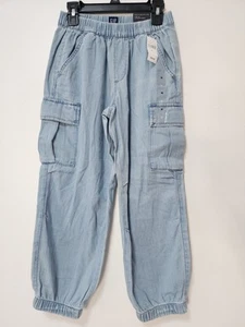 Gap Girls Pants Size Medium Relaxed Thru The Hip And Thigh Blue - Picture 1 of 6
