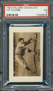 1923 V100 Willard's Chocolate Frank Ellerbe PSA 5 St. Louis Browns