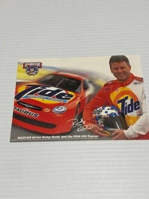 Postal/folleto vintage 1998 de Ricky Rudd Nascar Foto 1 de 2