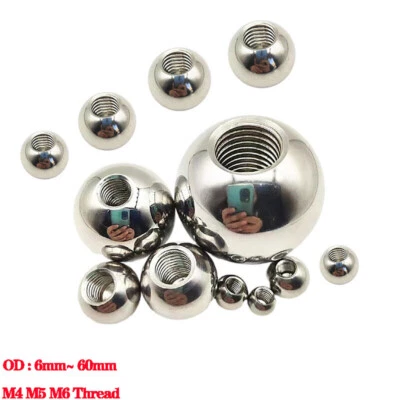 Gewinde Edelstahl Kugel Abschlusskugel V2A Kugeln 6~60mm Vollkugel Mit M4 M5 M6 - Image 1 of 4