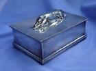 WHIPPET ITALIAN GREYHOUND CHRISTOFLE CIGARETTE BOX BARBOUR SILVER PLT dog 1930s