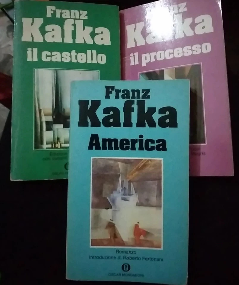 LOTTO 3 LIBRI DI KAFKA IL PROCESSO IL CASTELLO E AMERICA Oscar Mond. - Immagine 1 di 1