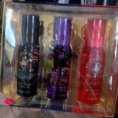 Beverly Hills Polo Club Hombre’s Body Spray Juego de 3 Piezas Clásico Champion Blaze Nuevo Foto 1 de 3