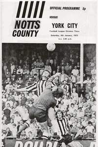 1972/73 Notts County v York City Division 3 Programme - Picture 1 of 1