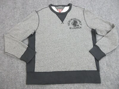 Suéter DE COLECCIÓN Polo Denim Supply Ralph Lauren Para Hombre Gris Medio Cabeza India Años 90 Foto 1 de 4