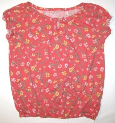 The Children's Place Girls Melon Floral Shirt Top Size 14 X-Large Flowers  - Image 1 of 2