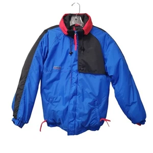 Y2K Columbia Criterion Kids Ski Jacket Radial Sleeve Sz XL 16/18 Retro Boys Blue - Picture 1 of 12