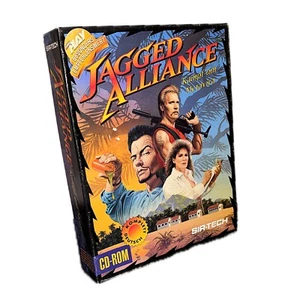 Jagged Alliance 1 PC Big Box Spiel Kampf um Metavira 1995 Sir Tech MsDos Retro - Picture 1 of 8