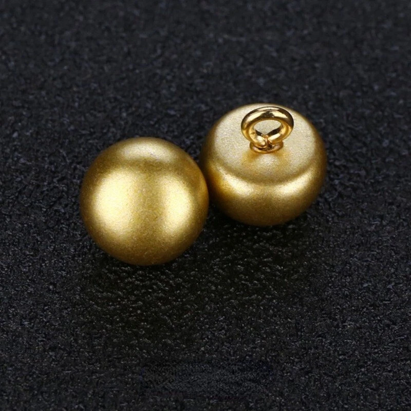 10X DIY 10mm Half Ball Dome Pearl Buttons with Metal Shank Sewing Clothes Craft - Image 1 of 4