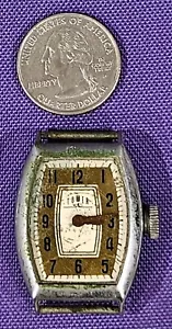 Vintage Ingraham Tower Art Deco Watch **Parts Or Repair** Watch Face Only - Picture 1 of 7