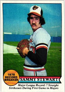 1979 Topps Set Break #206 Sammy Stewart NRMT- Free shipping