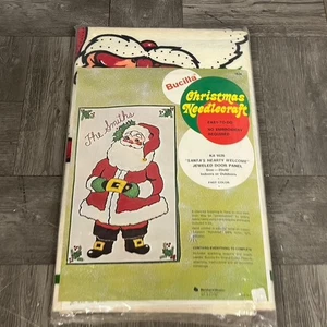 Bucilla Christmas Needlecraft Kit 1626 Santa's Hearty Welcome Jeweled Door Panel - Picture 1 of 12