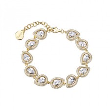 CARISSIMA Orecchini Donna Oro Giallo 9K (375) Con Cristallo – Eleganti, Con Confezione Regalo, Made In Italy