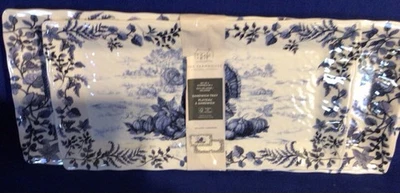 Bandejas de sándwich de melamina The Farmhouse - Pavo de Acción de Gracias Azul Blanco Nuevo Foto 1 de 2