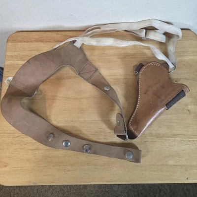 Vintage Smith & Wesson 03 43 Leather Shoulder Holster - Image 1 of 4