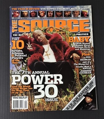 The Source Magazine January 2003 #160 Baby Gza Redman R.I.P. Jam Master Jay JayZ - Image 1 of 4