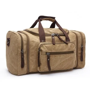 50L Canvas Duffle Bag for Travel, Overnight Weekender Bag, 24 Inch Expandable... - Picture 1 of 8