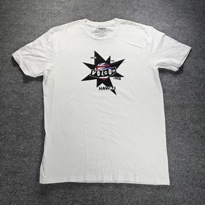 Volcom Shirt Mens XL White True To This Hawaii Graphic Surf Skate Tee Casual - Image 1 of 4