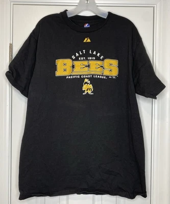 Camiseta negra Majestic MILB Salt Lake Bees PCL para hombre talla grande Foto 1 de 4