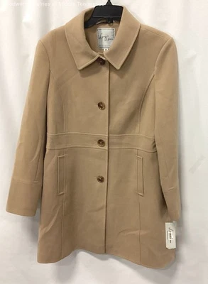 Abrigo para mujer Larry Levine camel talla M con etiqueta Foto 1 de 4