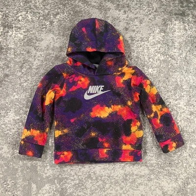 Sudadera con Capucha Nike Niños 2T Púrpura Naranja Pullover Space Futura Is Now Estampado Hip Hop Y2K Foto 1 de 4
