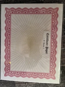 NEW Blank Award Certificates, Goes 8.5"x11", 25 Total Sheets - Picture 1 of 4