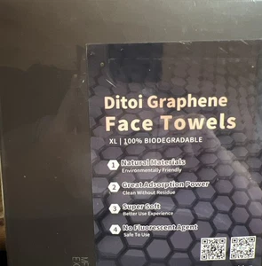 Face Towels, Graphene Disposable Face Towel, Super Soft Black Facial Tissues, Ma - Picture 1 of 4