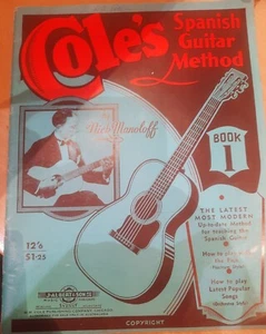 Spanish Guitar Method by Nick Manoloff Vintage Book 1 - Picture 1 of 4