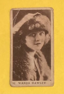 WANDA HAWLEY 1922 T85-1 Passeggini Carta Sigarette #33 ** Stock Sottile ** - Foto 1 di 2