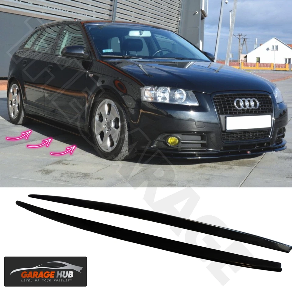 LAME Sotto Minigonne per🔥AUDI🔥A1 A3 S3 A4 A5 A6 Q3 Q5 TT *RS Look* Laterali - Immagine 1 di 4