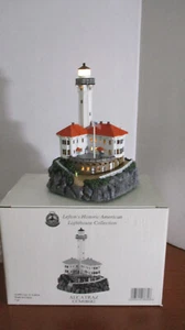 Lefton Historic American 1999 Alcatraz Light Up LEUCHTTURMLAMPE 08682 ~ Neu im Karton - Bild 1 von 11