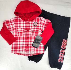 NEW Ohio State Buckeyes OSU Colosseum Hooded Shirt Pants Outfit Infant 6-12 Mo - Picture 1 of 9