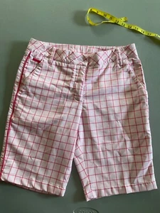 PUMA Golf Women’s Shorts Size 6 Stretchy Pink Geometric - Picture 1 of 10