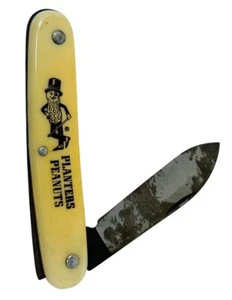 VINTAGE PLANTERS PEANUT ADVERTISING SINGLE BLADE POCKET KNIFE 3-3/4”, AS IS - Picture 1 of 4