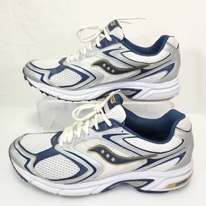 Saucony Grid Pride Men's Size 13 White Blue Running Shoes 25037-1 Sneakers - Picture 1 of 7
