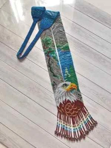 Handmade Necklace Seed Bead Boho American Style Netiv Beaded Multi Strand - Picture 1 of 1