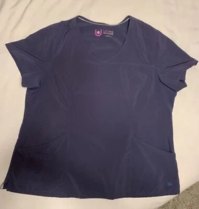 Women's Urbane Performance Scrub Top Size XXL 3 Front Pockets EUC Polyester - Picture 1 of 5
