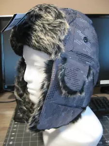 John Boy Trapper Bomber Hunting Hat - Faux Fur Headwear - Slate - OSFM - Picture 1 of 15