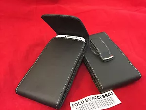 VERTICAL BLACK LEATHER CASE CARRYING HOLSTER 360 BELT CLIP POUCH FOR LG V20 V10 - Picture 1 of 11