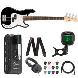 Squier by Fender Mini Precision Bass - Laurel w/ Mustang Headphone Amp Kit - Picture 1 of 11