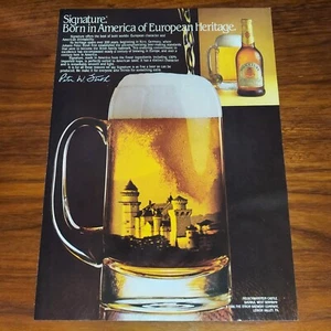 REVISTA PUBLICITARIA IMPRESA CERVEZA FIRMA PAJA HERENCIA EUROPEA - Imagen 1 de 3