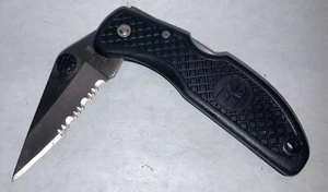 Pocket Knife Black On Black Liner lock/￼ Beautiful Condition - Picture 1 of 5