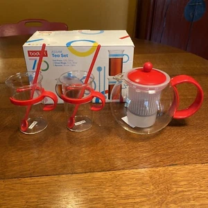 Juego de té de vidrio Bodum dos tazas y cucharas - Imagen 1 de 10