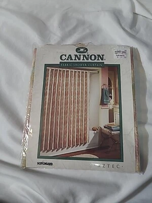 Cortina de Ducha Cañón Estampado Azteca Hecha en EE. UU. 70"X 72" Beige 100% Poliéster Nueva Foto 1 de 4