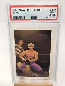 1988 Sting Rookie PSA 9 NWA Wonderama 102 RC wcw wwe Wrestling (OC) MINT Low Pop
