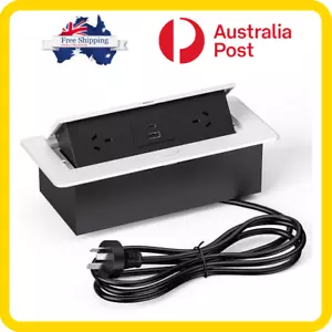 Haylink Desk Power Board USB C 20W Pop-up Strip 2 Outlets 2 USB Ports 2M Cord AU - Picture 1 of 9