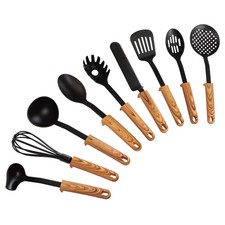 Stoneline Back to Nature set aiutanti da cucina 9 pezzi, maniglie effetto legno